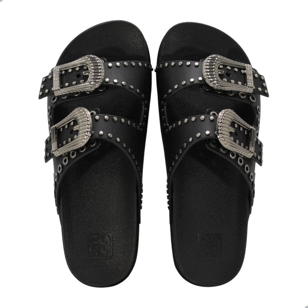 Tamanco Slide Feminino Zaxy Hold Preto