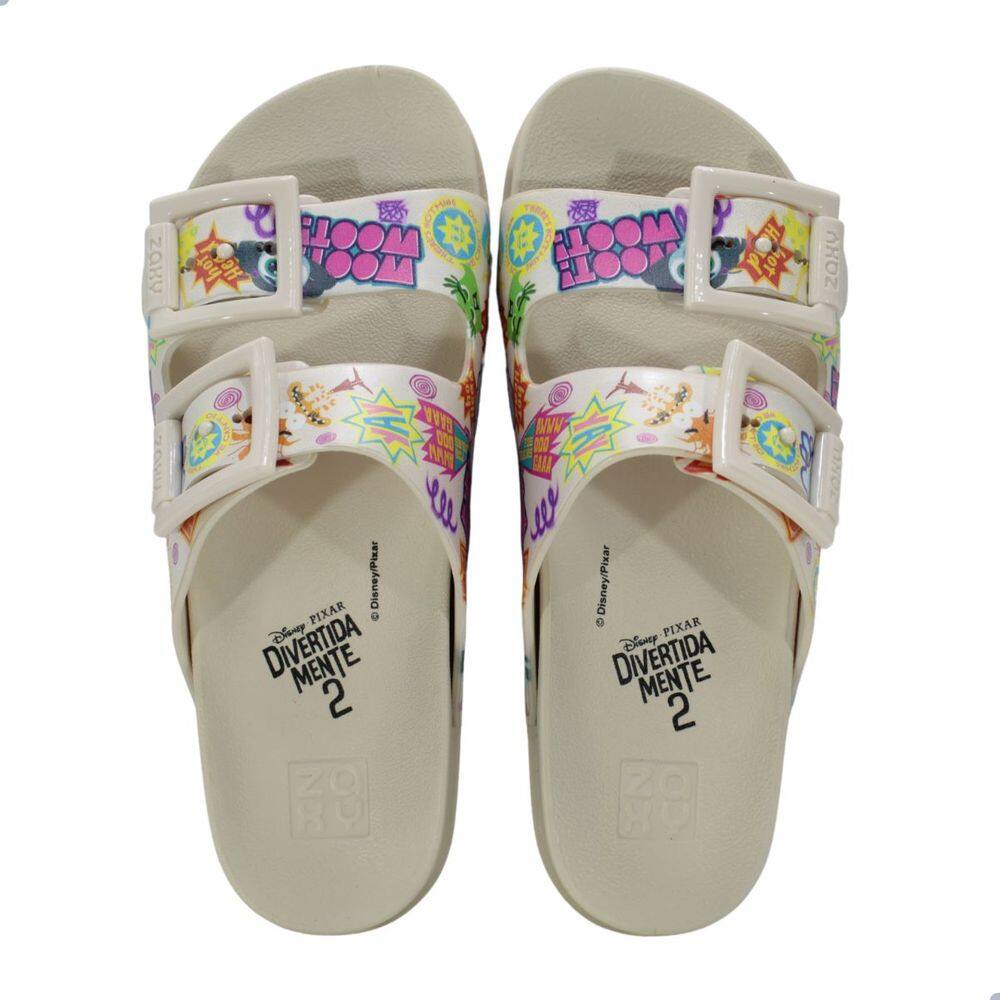 Tamanco Feminino Zaxy Disney Divertida Mente 2 Partner Off White