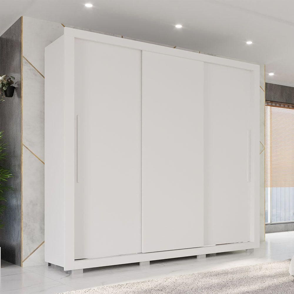 Guarda Roupa Panamá 3 Portas Sem Espelho Salleto Branco