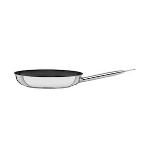 Frigideira Tramontina Professional Rasa Em Aço Inox Com Fundo Triplo Revestimento Interno Em Antiaderente Com Cabo 30 Cm