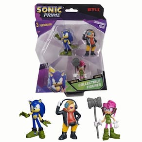 Kit 3 Bonecos Col 6,5cm Sonic, Dr. Don`t e Thorn Rose