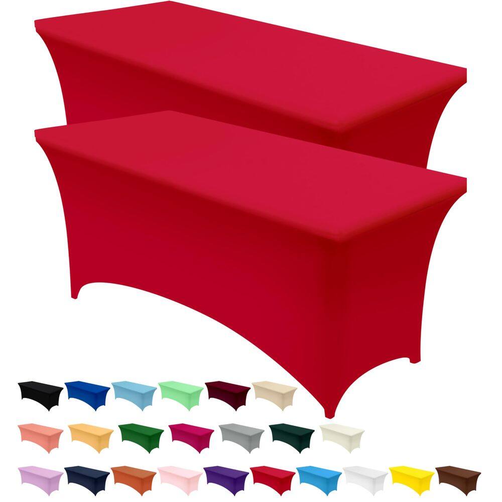 Pacote com 2 toalhas de mesa Utopia Kitchen Spandex [1,2 x 0,9 x 0,9 m, vermelha]