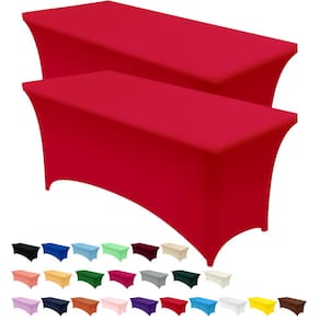 Pacote com 2 toalhas de mesa Utopia Kitchen Spandex [1,2 x 0,9 x 0,9 m, vermelha]