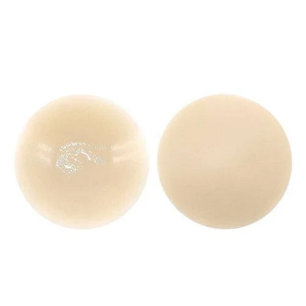 Par de Adesivo Mamilo tapa Seios Silicone Reutilizável Bege