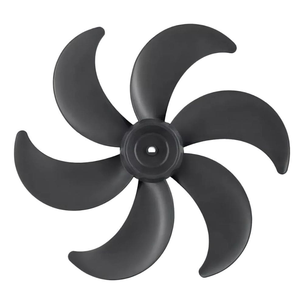 Hélice para ventilador Diâmetro 30cm Britânia Philco 6 Pás Eixo meia Lua Centro rebaixado - Cor Cinza Escuro