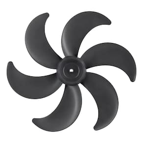 Hélice para ventilador Diâmetro 30cm Britânia Philco 6 Pás Eixo meia Lua Centro rebaixado - Cor Cinza Escuro
