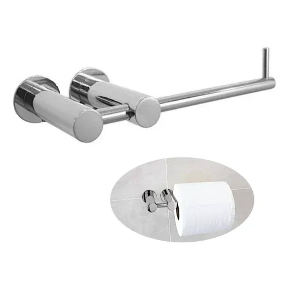 Porta Papel Higiênico Suporte Papeleira para Banheiro Inox 304 - Rr1002