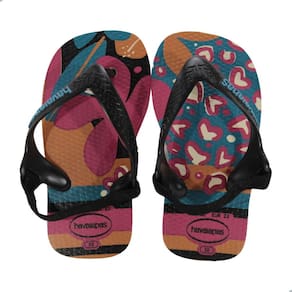 Chinelo Bebe Havaianas Bebê Mini Me Bege Palha Preto
