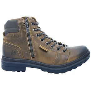 Coturno Masculino Casual em Couro Free Way Gor-X com Zíper Lateral Duplo Conforto Estilo para o Dia a Dia
