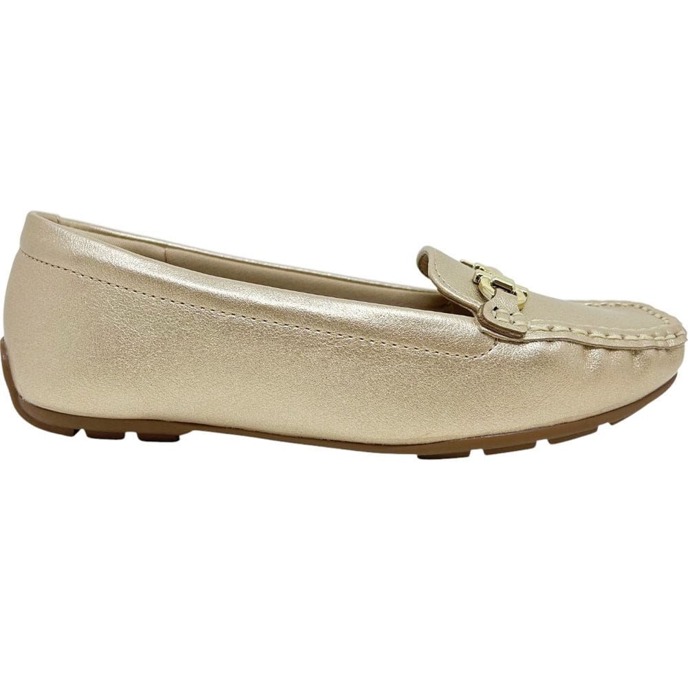 Sapato Mocassim Feminino Casual Dia a Dia Passeio Calce Fácil Detalhe Metalizado Modare 7035.641