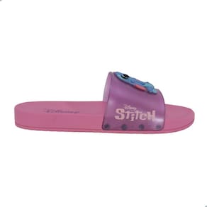 Chinelo Slide Infantil Grendene Kids Disney Mania Rosa Perolado Glitter