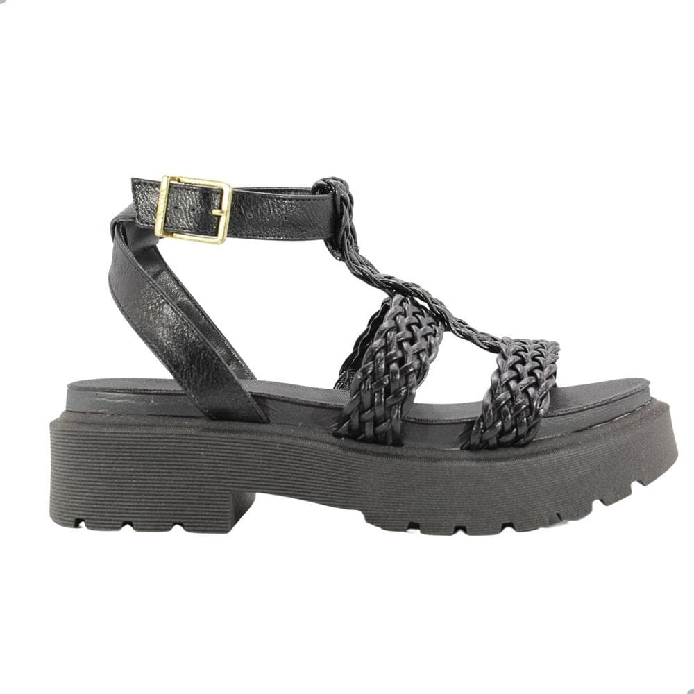 Sandália Feminino Vizzano Napa Calf Tira Pronta Preto