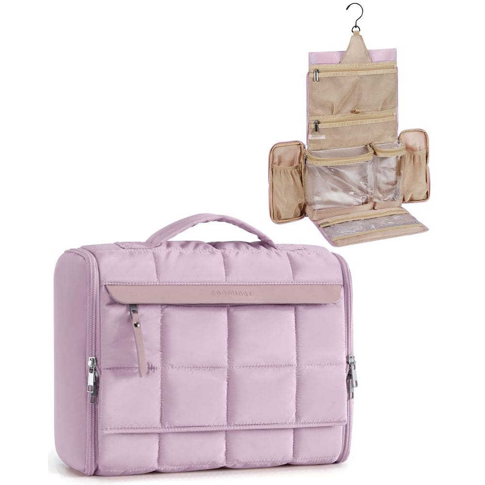Bolsa de higiene pessoal de viagem BAGSMART extra grande para mulheres roxa