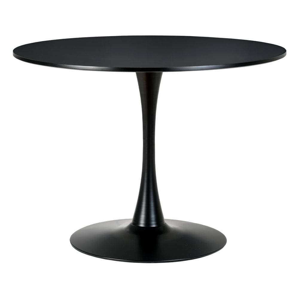 Mesa Saarinen Tulipa Redonda 100cm Tampo Madeira Preta 5 Lugares