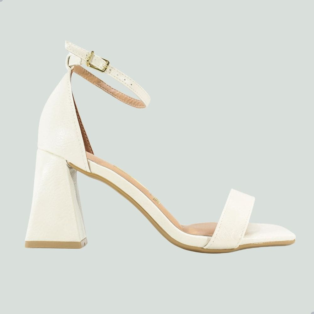 Sandália Feminina Vizzano Napa Calf Branco Off