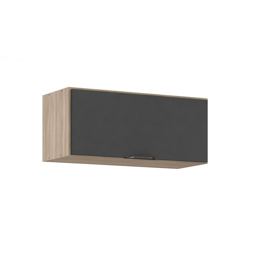 Armário Suspenso 70cm Firenze 1 Porta Basculante - Avena Touch/ Grafito Demóbile