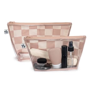 Sacos de viagem Tiny Twinkle Mess-Proof, pacote com 2 unidades, xadrez bege