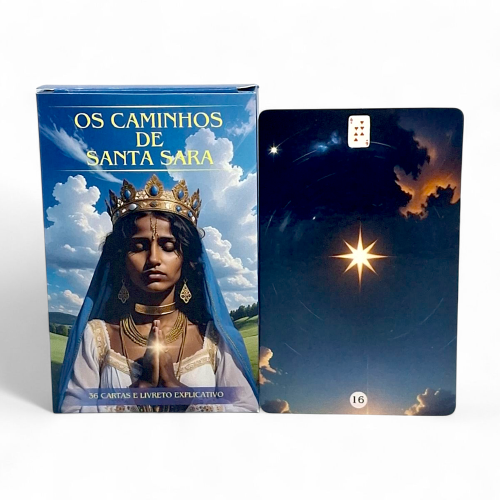 Baralho os Caminhos de Santa Sara com 36 cartas e Manual