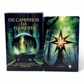 Baralho os Caminhos da Floresta com 36 cartas e Manual