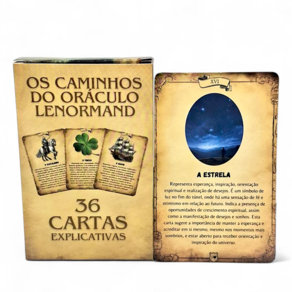 Baralho os Caminhos do Oráculo Lenorman com 36 cartas