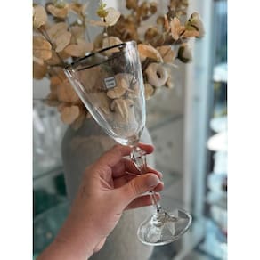 Unidade de Taça cristal vinho Elizabeth silver rim 350ml