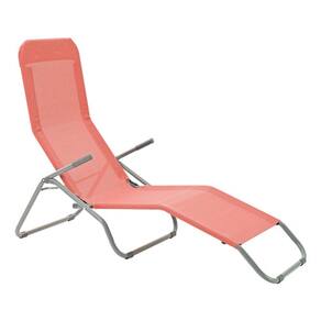 Espreguicadeira Aco Slim 2 Posicoes Ate 160kg - Vermelho
