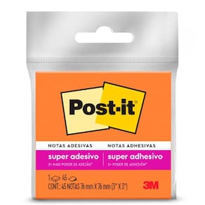Bloco De Recado Post-it 76x76mm Laranja 45fls. - 3m