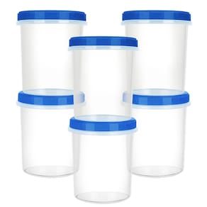 Recipientes para alimentos Atecare Heavy Duty Hertight, pacote com 6 unidades, 950 ml