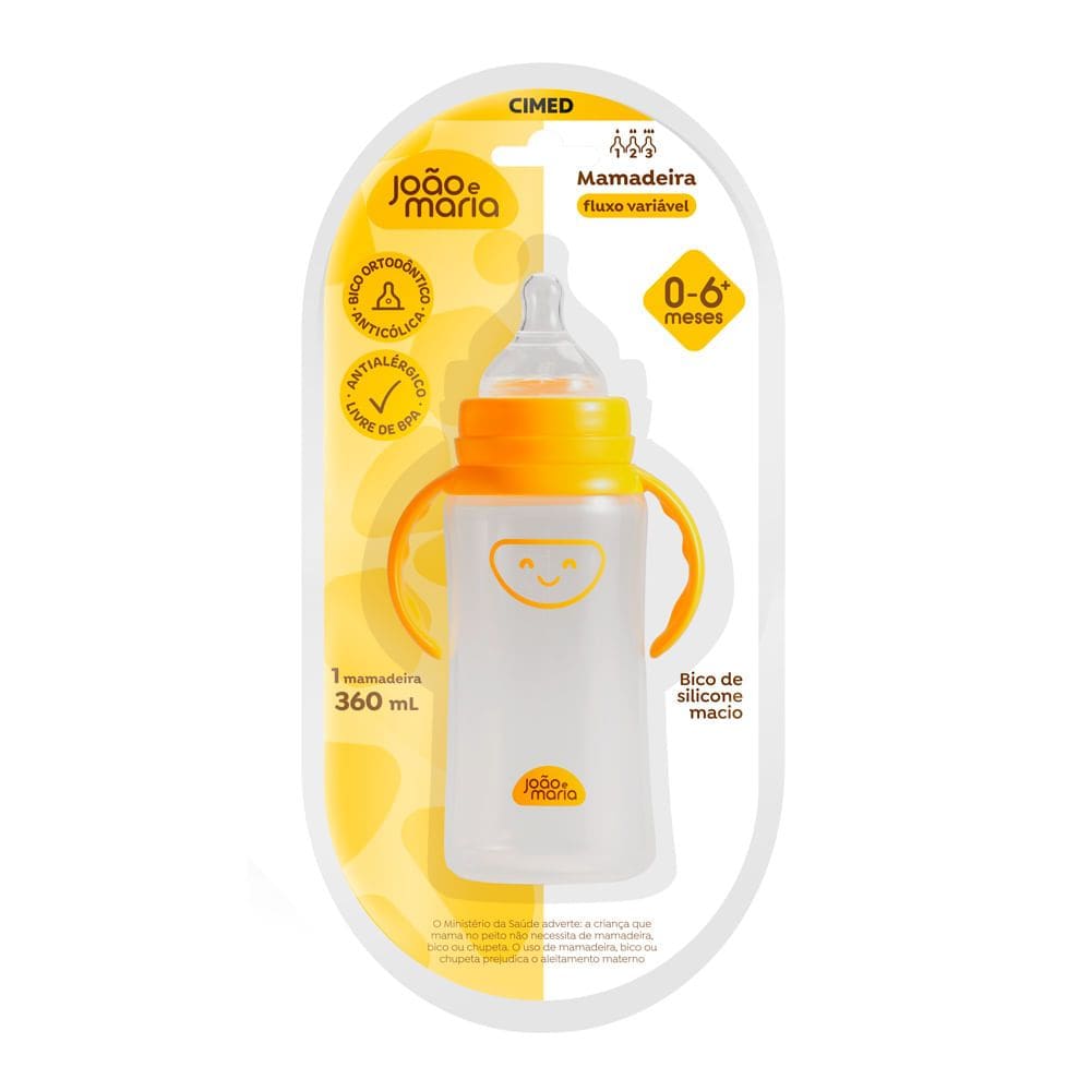 Mamadeira João e Maria Fluxo Variável de 0 a 6 Meses 360ml