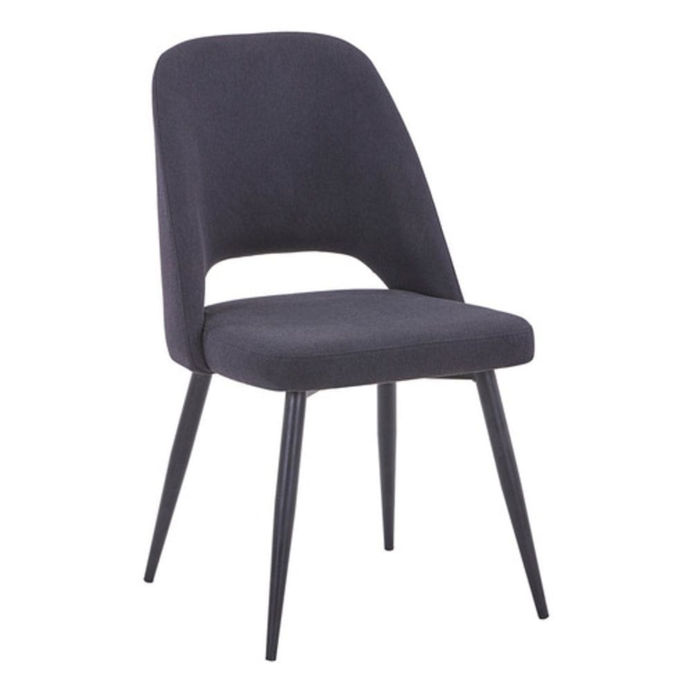 Cadeira Linho Sala De Jantar 85x49x56cm Deluxe - Preto Black