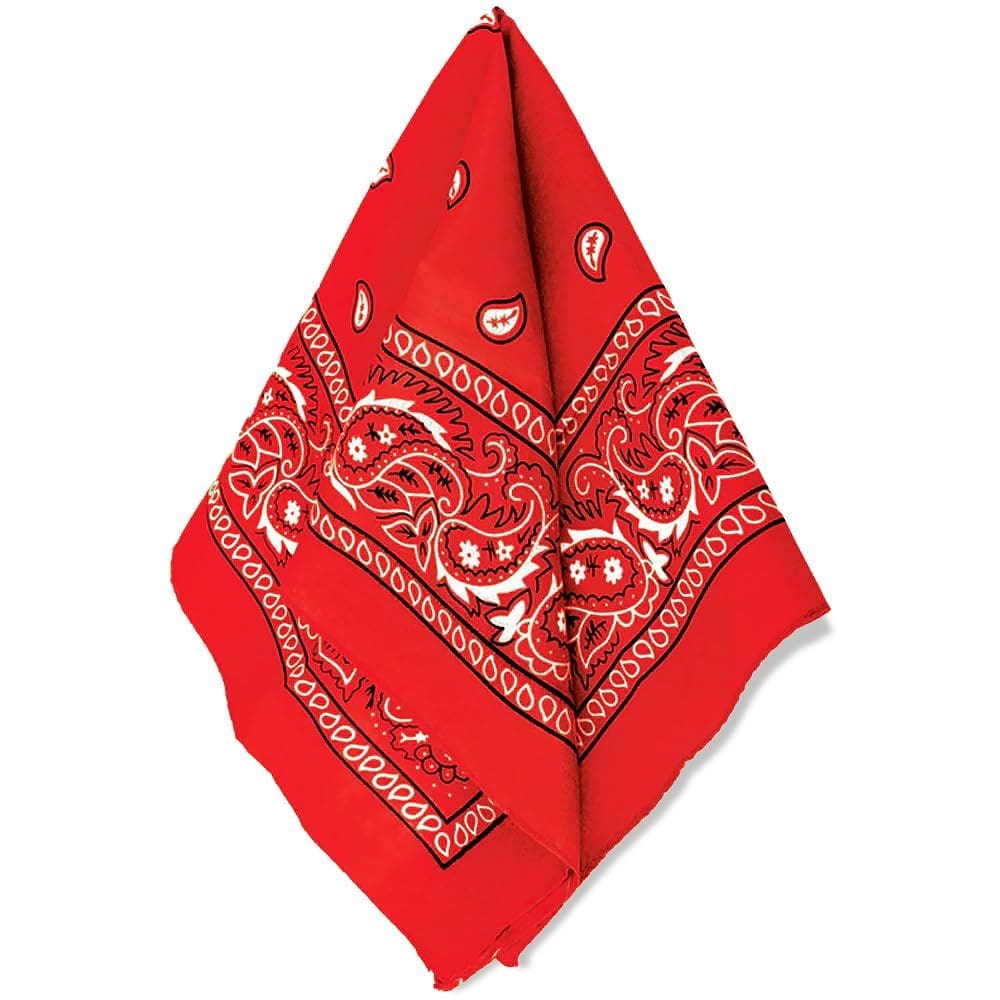 Bandana Amscan Classic Red Paisley 20x20 cm para exterior