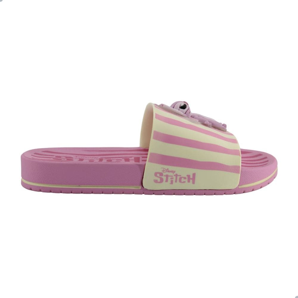 Chinelo Slide Infantil Grendene Kids 23285 Disney Mania Rosa e Bege