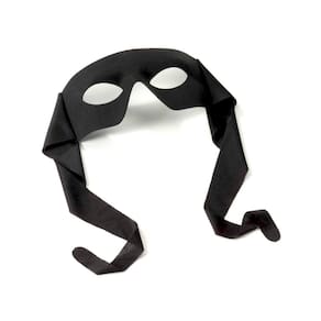 Máscara de olhos Rubies Venetian Mardi Gras em tecido preto para adultos