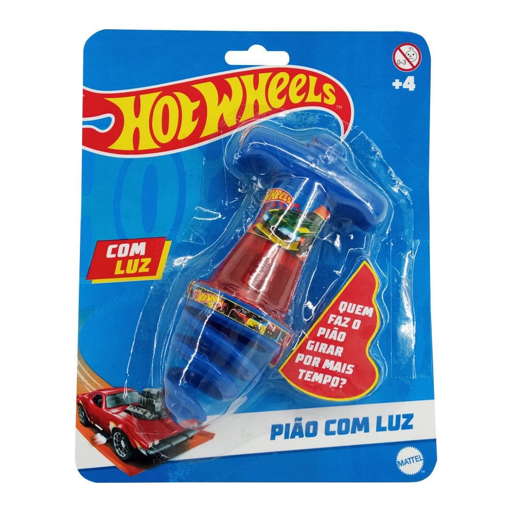 Pião com Luz Hot Wheels 4+ Anos 1 Unidade