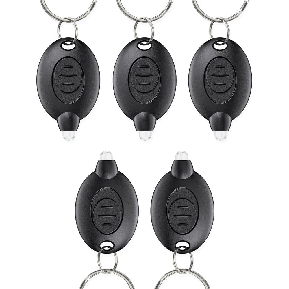 Lanterna de chaveiro LED Uniclife, pacote com 5, 12 lúmens, preta