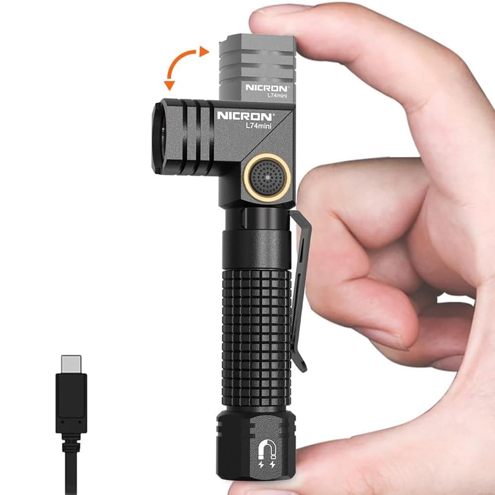 Lanterna NICRON L74mini 400 lúmens recarregável com ímã