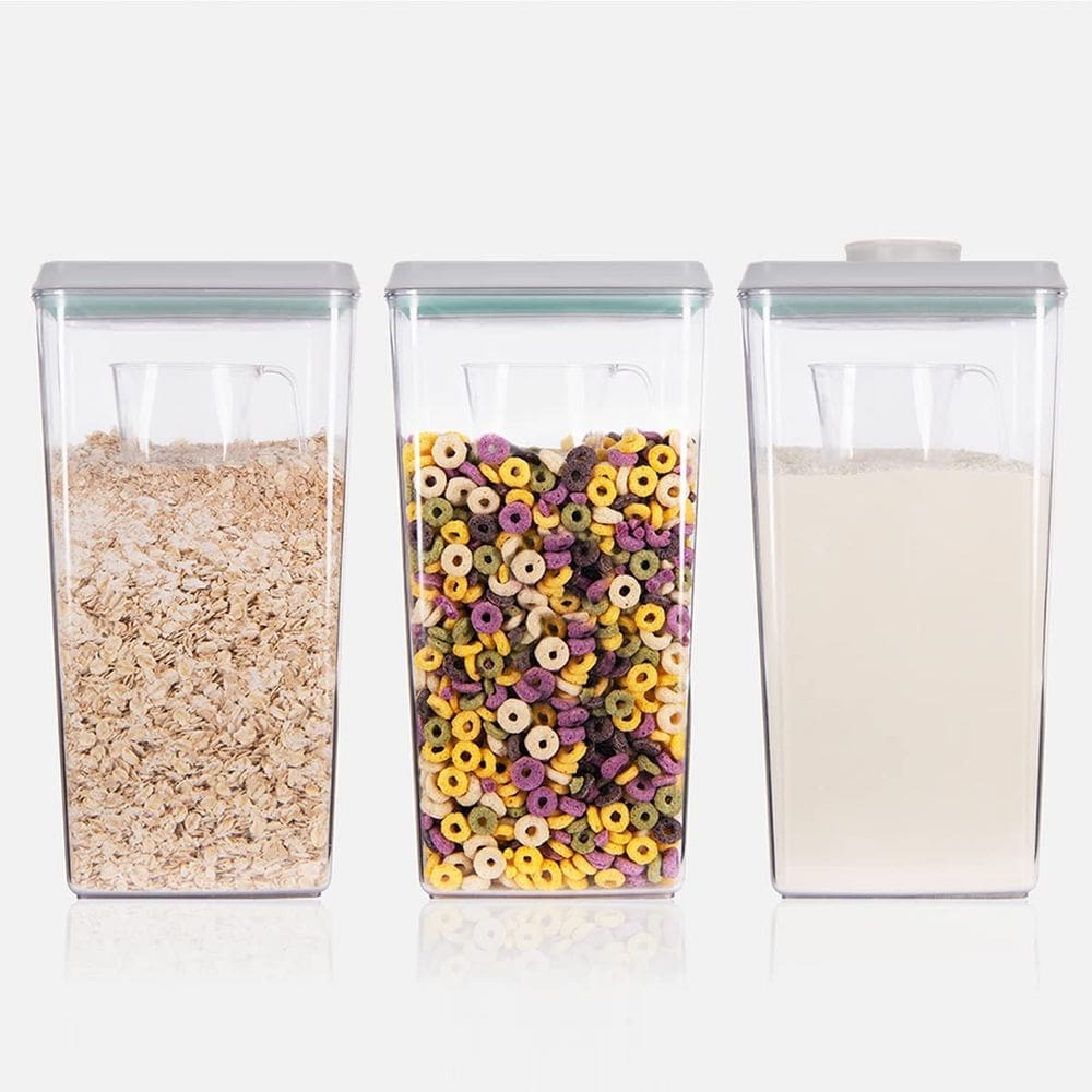 Recipiente de cereais Ankou Airtight Pop de 3,3 L com colher de armazenamento de alimentos