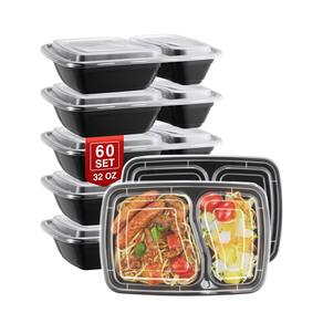 Recipientes para preparação de refeições NEEBAKE 60 conjuntos de 960 ml com 2 compartimentos