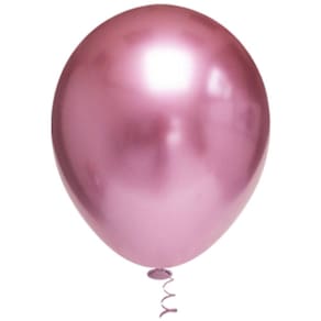 BALÃO PLATINO REDONDO - ROSA - PIC PIC Nº 16 - Pacote com 12 unidades