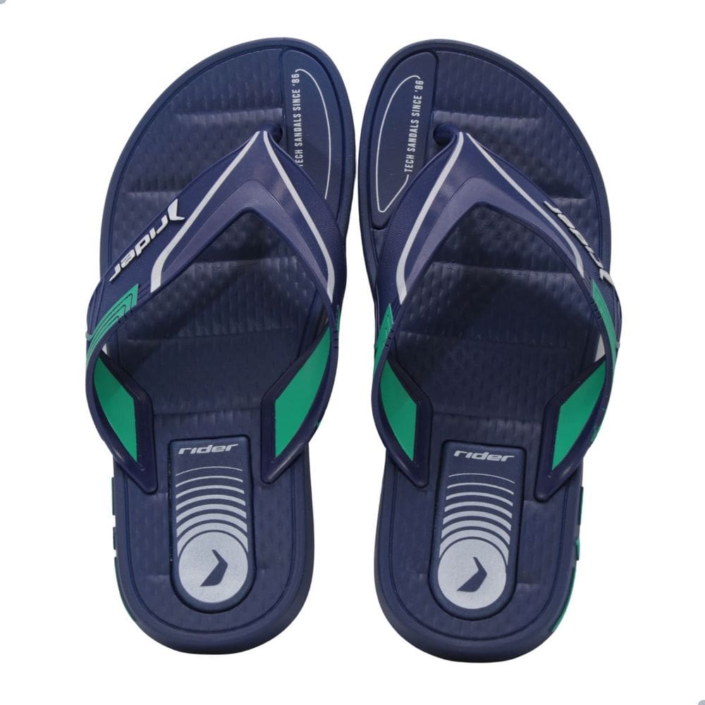 Chinelo Masculino Rider 12015 Sprint Azul Verde e Branco