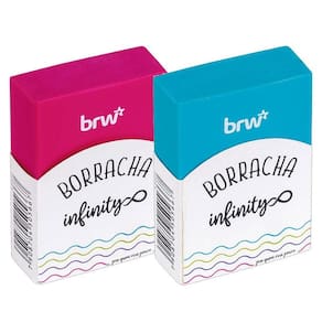Borracha Escolar Infinity B00310 Rosa e Azul - BRW