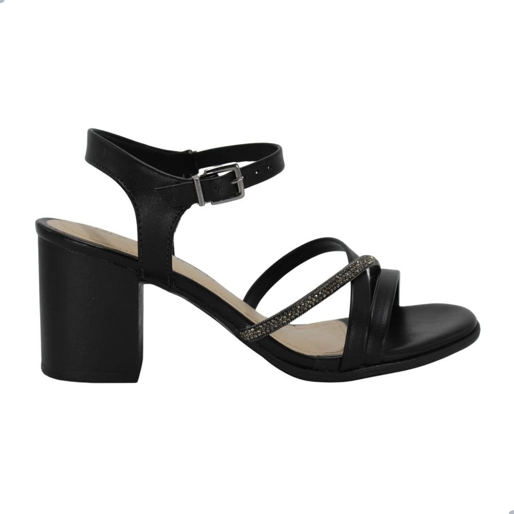 Sandália Feminina Ramarim Salto Bloco Preta