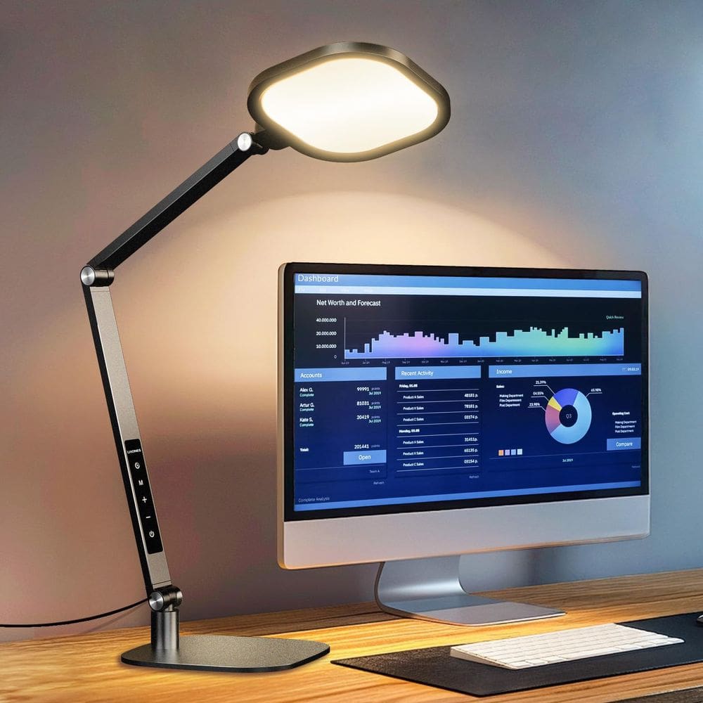 Lâmpada de mesa LED LiTones 15W Swing Arm Memory Timer 1200lm