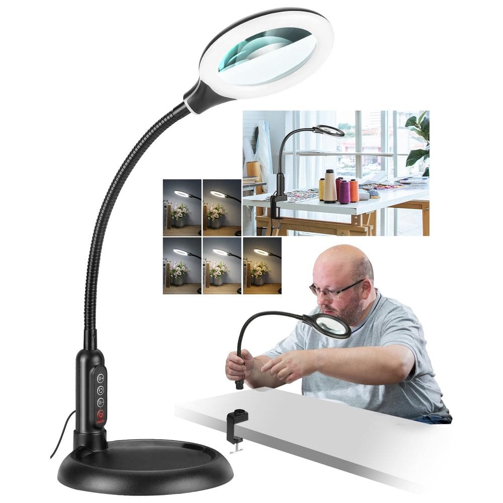Lupa RackyDigPro 10X com luz e suporte