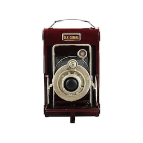 Câmera Fotográfica Antiga 22x15x12.5cm Estilo Retrô Vintage