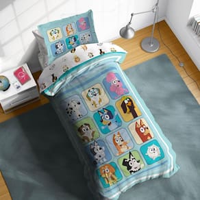 Conjunto de edredom Sunny Side Up Bluey & Friends Twin Kids, 5 unidades