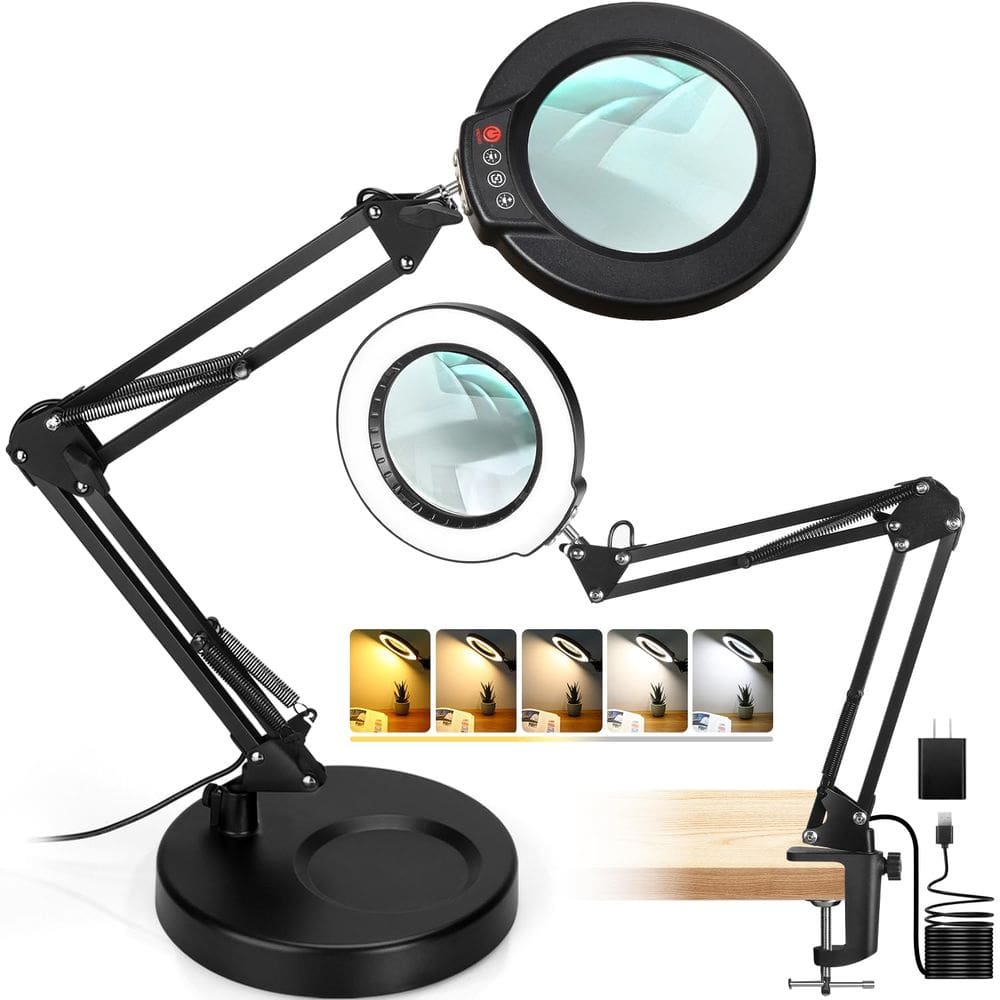 Lupa Seylae 10X com luz e suporte