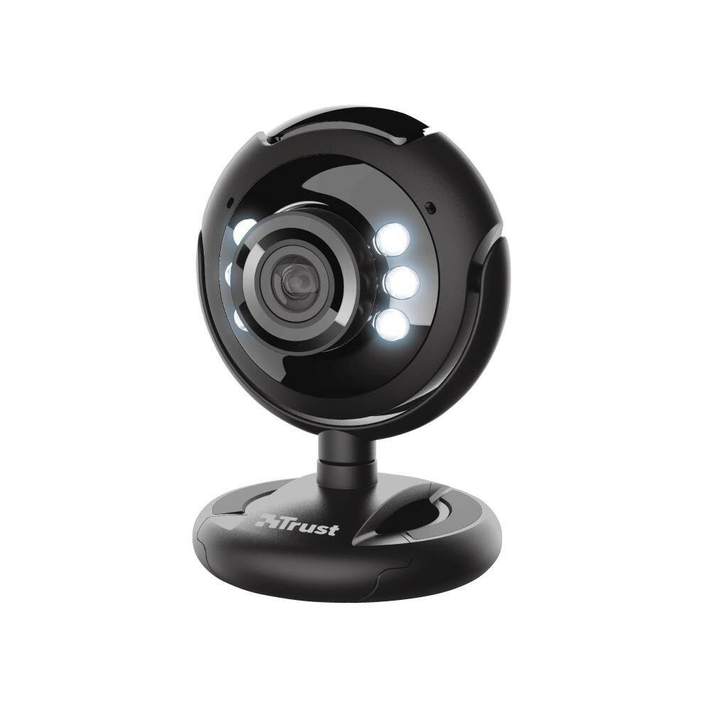 Webcam, Trust, Spotlight, Com Flash, Luzes Led, Microfone Integrado, Sensor De 640 X 480,Preto