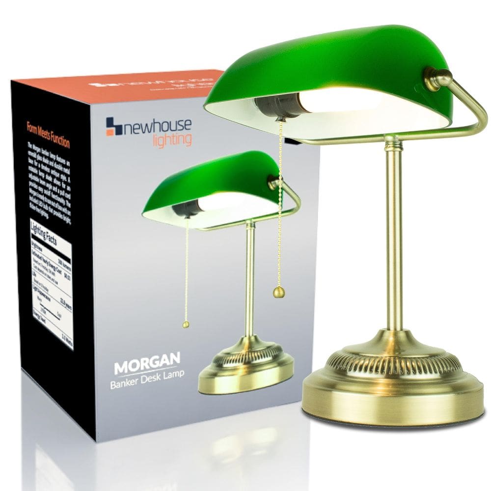 Candeeiro Banker Newhouse Lighting Morgan NHDK-MO-GOAZ Verde