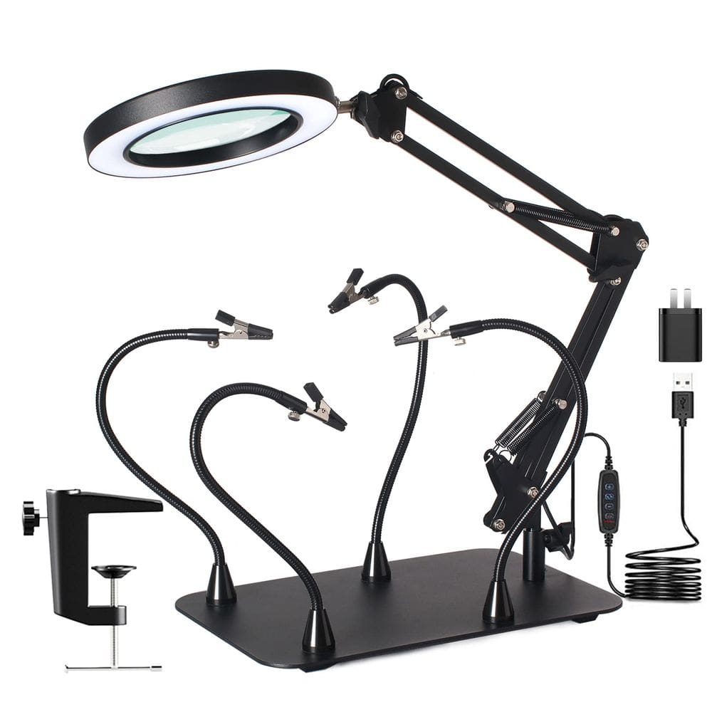 Lupa 10X com luz e suporte KUVRS